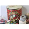 Image 2 : Embroidery Threads - Darning Needles - Iron-on Patterns - Large Christmas Tin