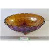 Image 1 : Carnaval Glass Oval Footed Amber Dish (12" x 8.5")