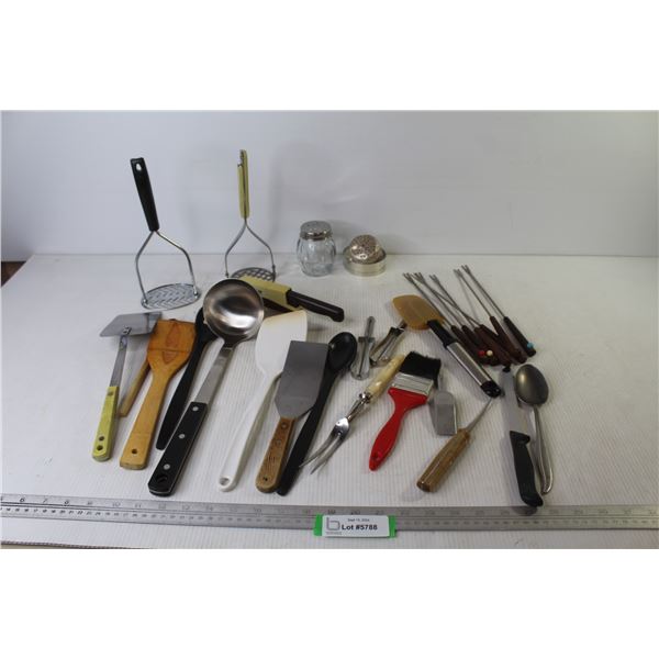 Kitchen Ware Items - Skewers - Potato Mashers - Misc. Items