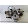 Image 1 : (3) Cooking Pans (2 extra lids)