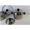 Image 4 : (3) Cooking Pans (2 extra lids)