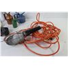 Image 4 : Clothes Line Wire - Trouble Light - 12" Square - (3) Oiler Cans - Bird Feeder - Extension Cord - Mis