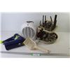 Image 1 : Sunbeam Fan (working) - Mr. Clean Auto Dry Hose Sprayer - Tool Caddy w/ Assorted Hand Tools - Misc. 
