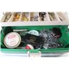 Image 4 : Fishing Tackle Box w/Assortment of Fish Hooks