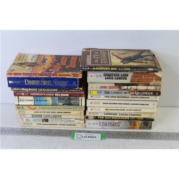 (20) Soft Covered Western Readers - Louis L'amour - Edson - Max Brand - Jon Sharpe