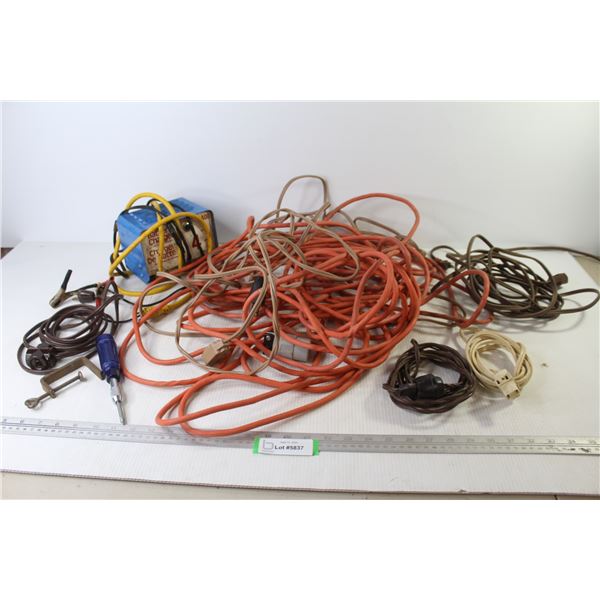 4Amp Battery Charger (working) - Extension Cords Screwdriver - Clamp