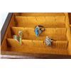 Image 2 : Wooden Jewelry Box w/Rings - Meta Folding Candle Holder
