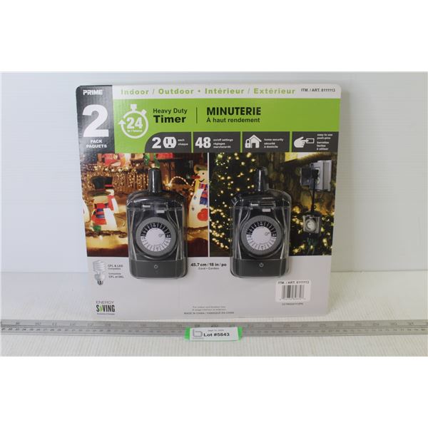 Prime Heavy Duty Timer (2 Pack - NIB)