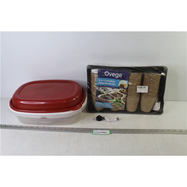 Ovege Seed Starter Kit - Rubbermaid Double Layered Veggi Dip Tray