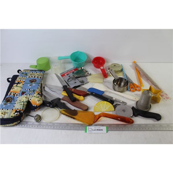 Oven Mitts - Knives - Measuring Spoons - Misc. Kitchen Ware