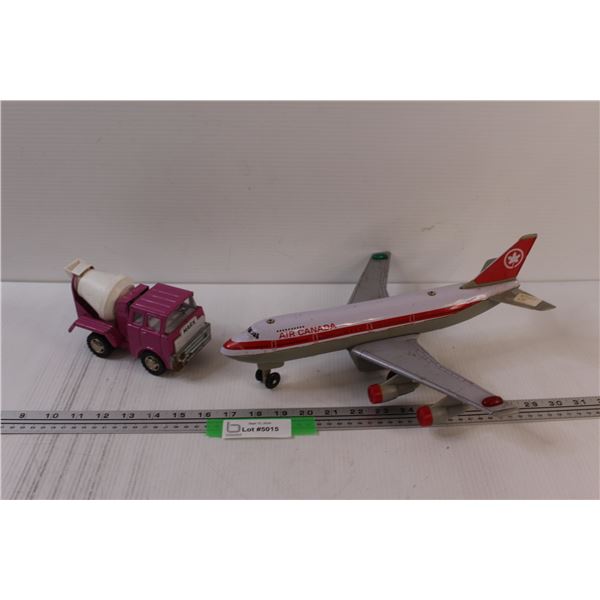 Marx Dump Truck Toy & Air Canada Metal Plane Toy