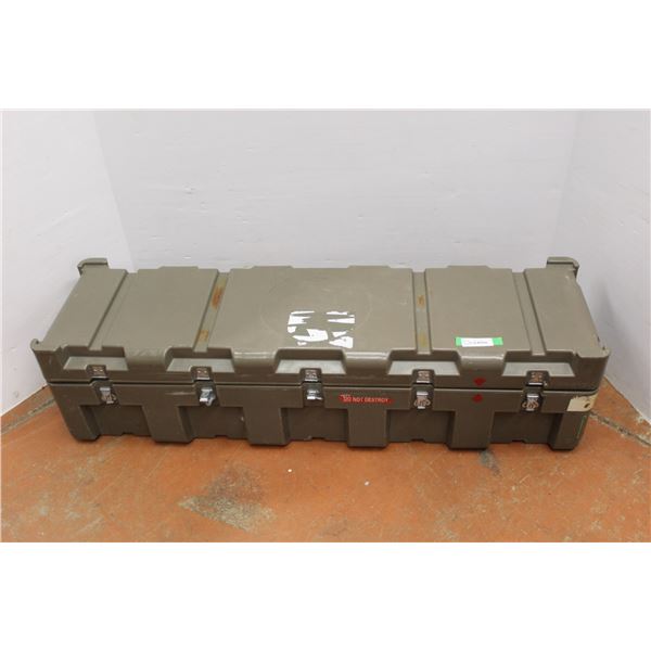 * Army Storage Water Resistant Plastic Container - 50" x 14" x 12.5" Tall