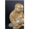 Image 2 : Wood Carved Budda Statue - 10: x 8" x 6"