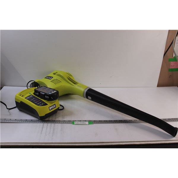 Ryobi Battery Powered Leaf Blower & Charger - As Is