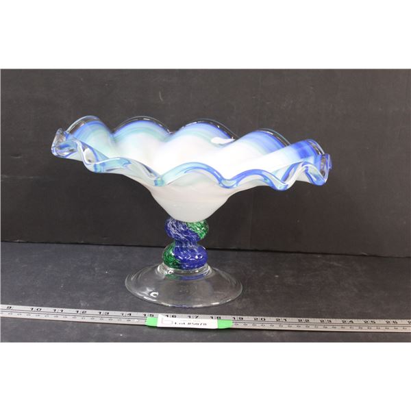 Vintage Murano Art Glass Dish - 13" x 8"