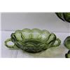 Image 3 : (4) Vintage Avocado Green Glass Serving Dish Set