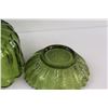 Image 7 : (4) Vintage Avocado Green Glass Serving Dish Set