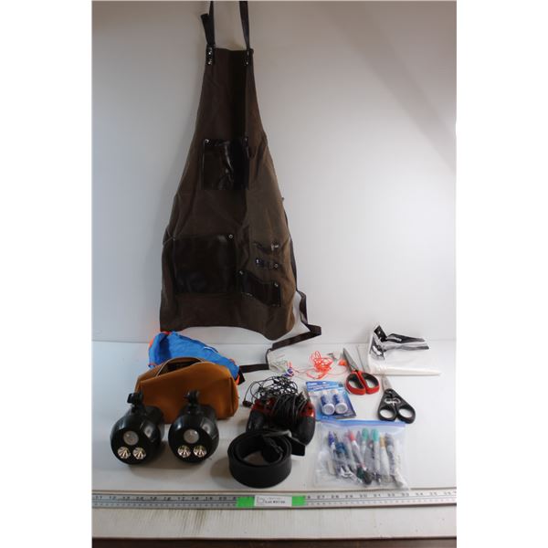 Acqua Di Parma Clutch Bag, Apron, Belt, (2) Spot Lights and Assorted Items