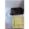 Image 2 : (3) Food Trays, (4) Assorted Lids, (2) Cutting Boards, Dough Roller and Assorted Items