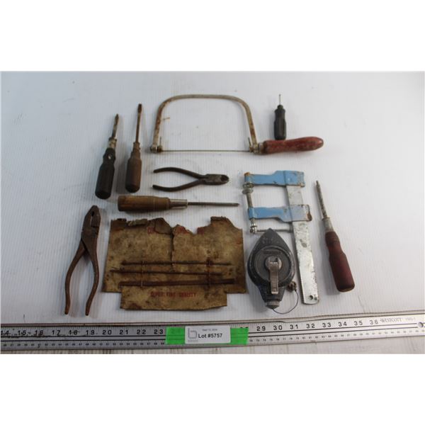 C Saw, Pliers, Screwdrivers and Assorted Hardware