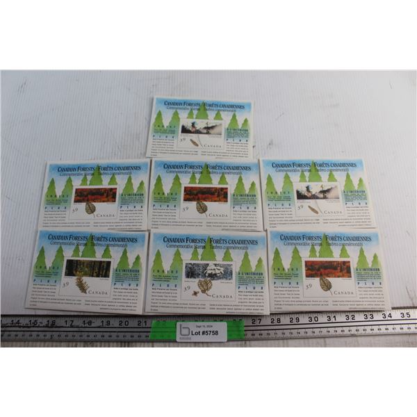 (7) Assorted Canadian Forests Commemorative Stamps