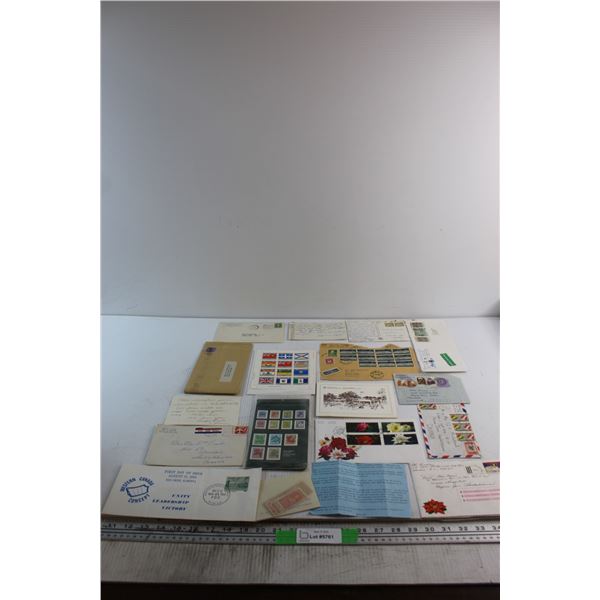 Assorted Canadian, Bolivian, Norwegian and Egyptian Post Stamps