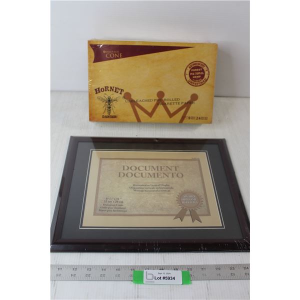 Document Frame - 8 1/2" x 11", Unbleached Pre Rolled Cigarette Paper