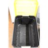 Image 2 : * (2) Totes - Gray and Blac with Yellow Lid