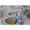 Image 7 : China Tea Pot (3) Candle Holders, (3) Sugar Dishes, (4) Cream Dishes