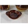 Image 4 : Garlic Jar, (2) Sugar Dishes, (20 Spoon Holders, teapot, Saucer, Purple Basket