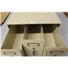 Image 2 : Metal 3 Drawer File Cabinet (19 1/2"w - 21"d - 10 3/4")