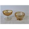 Image 3 : Carnival Glass Creamer & Sugar Dish & (2) Dessert Dishes