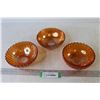 Image 1 : (3) Carnival Glass 5 1/2" Bowls