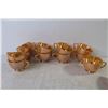 Image 3 : Peach Luster Shell Dish & (11) Cups