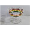 Image 5 : Vintage Painted Glass Dishes - Bowls - Plates - Dessert Dish