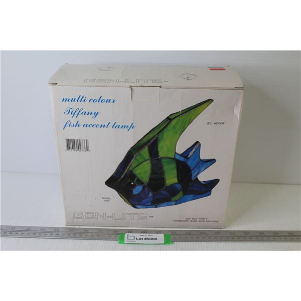 Gen-Lite - Multi Colour Stained Glass Fish Lamp (looks unused - untested)
