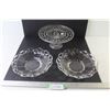 Image 1 : (2) Lace Edged Glass Bowls - Pedestal Cake Plate