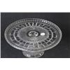 Image 2 : (2) Lace Edged Glass Bowls - Pedestal Cake Plate