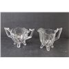 Image 4 : (2) Sets of Crystal Creamer & Sugar Bowls - Candy Dish w/Lid