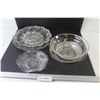 Image 1 : (3) Glass Bowls - (2) Glass Egg Platters