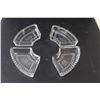Image 4 : (2) Glass Divided Plates - (4) Sm Dishes