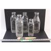 Image 1 : (5) Vintage Clear Milk Containers/Jars & Candle
