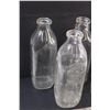 Image 2 : (5) Vintage Clear Milk Containers/Jars & Candle
