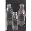 Image 3 : (5) Vintage Clear Milk Containers/Jars & Candle