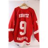Image 4 : * Weyburn Red Wings Game Hockey Jersey - Signed by Ryan Kuntz - Size Pro 54