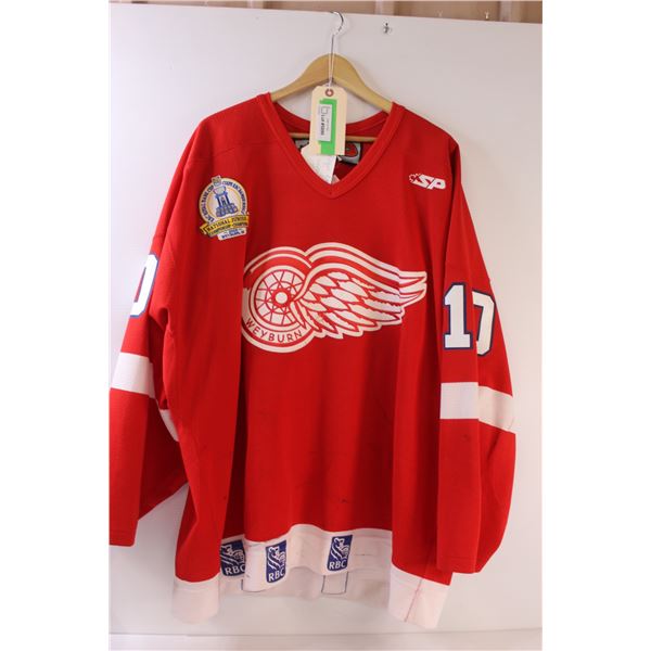 * Weyburn Red Wings Royal Bank Cub Hockey Jersey - Jordan Stevenson
