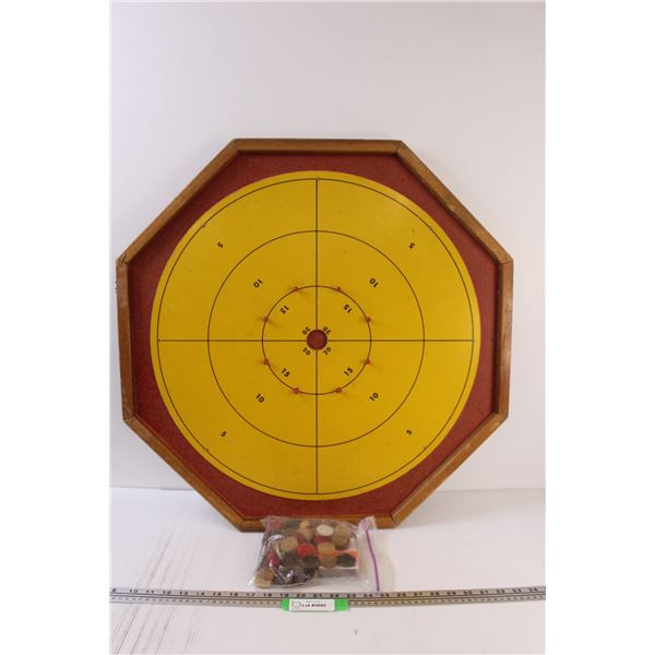 * Crokinole Board w/Playing Pieces