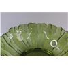 Image 2 : Vintage Avocado Green Sunflower Glass Serving Bowl - 10"