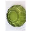 Image 4 : Vintage Avocado Green Sunflower Glass Serving Bowl - 10"