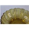 Image 3 : Vintage Amber Sunflower Glass Serving Bowl - 10"